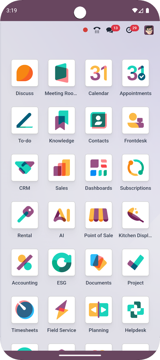 Hire Odoo Mobile Developer Screen